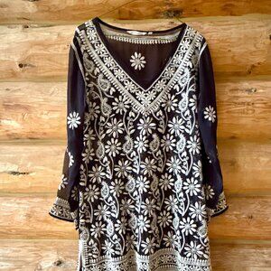 Gorgeous Embroidered Shirt Dress